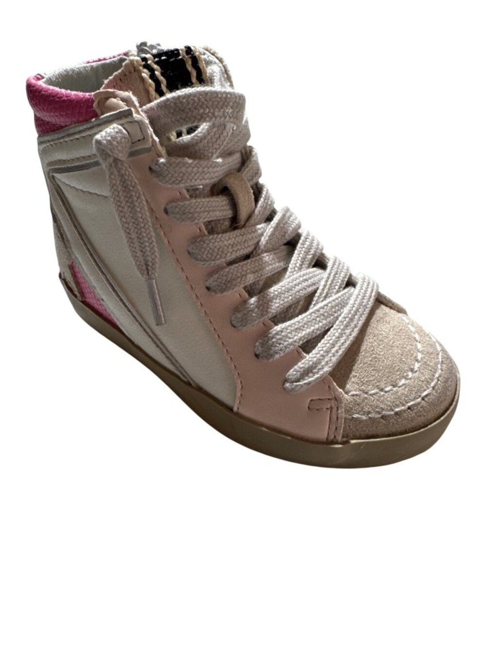 Shu Shop Roxanne Toddler High-Top Sneakers Pink Lizard Style Size 7